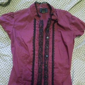 Morbid Threads Goth Lolita button down sz M